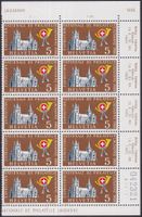 1955, Nr.320 Bogenteil zu 10 Marken postfrisch ** erhalten.