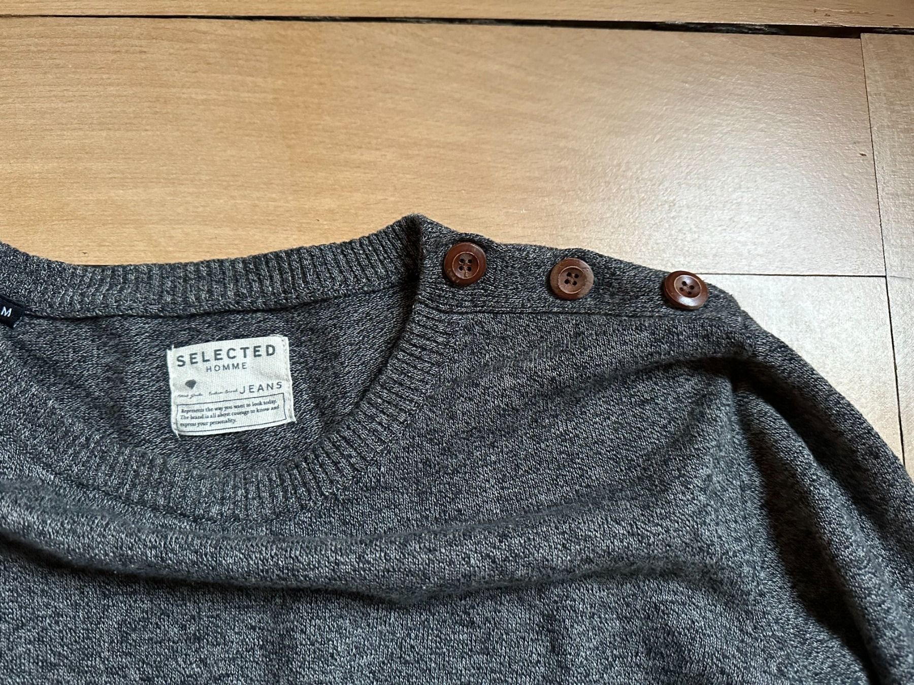 Pulls & Sweat-shirts: SELECTED HOMME - Feinstrick Pullover grau meliert M – D'occasion à Zürich par Diazaio 2