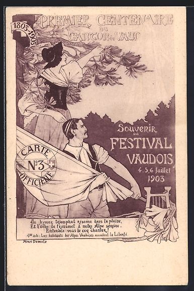 Cartoline postali: Schweiz, Premier Centenaire du Canton de – Usato da Berlin venduto da bartko-reher