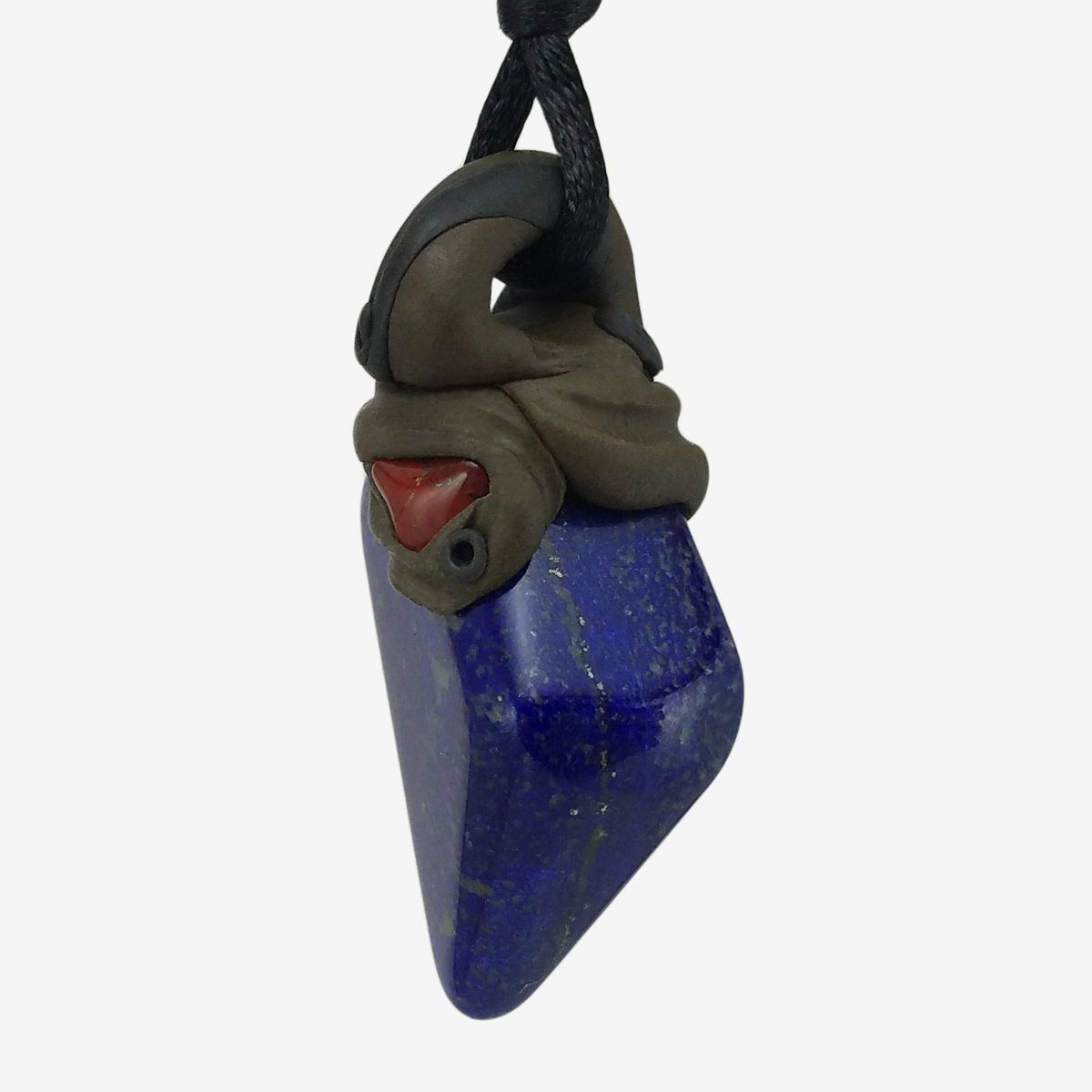 Minerali & Pietre curative: Lapislazuli Steinanhänger mit zusätzlich eingefasstem Jaspis – Nuovo e nell'imballaggio originale da Meilen venduto da Kaleidoskopia 1
