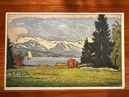 Künstlerkarte Zürich Chocolade Lindt & Spruengli  neu (P448)