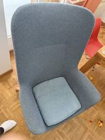 Vedbo (ikea) Fauteuil haut, en bleu/gris