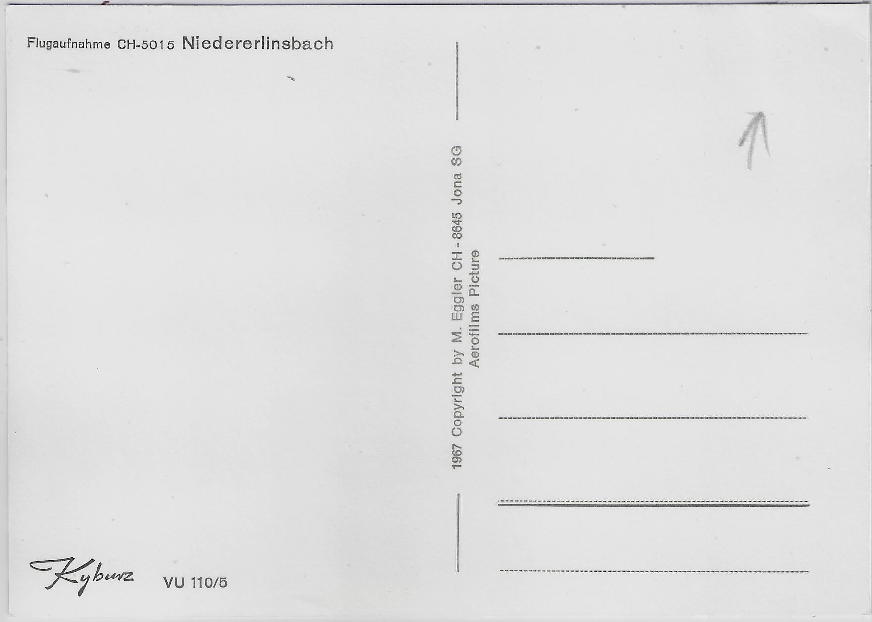 Cartes postales: Flugaufnahme Niedererlinsbach SO – Antique à Ettingen par Kartenplanet 1