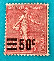 Briefmarken aus Frankreich Säerin, mit Aufdruck   