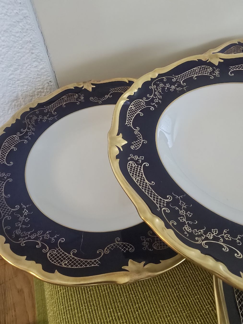 Piatti: Echt Kobalt Suppenteller Reichenbach 4 stk – Usato da Thal venduto da Vintagekeller 3