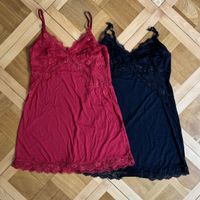 Lace trim slip dress set Primark