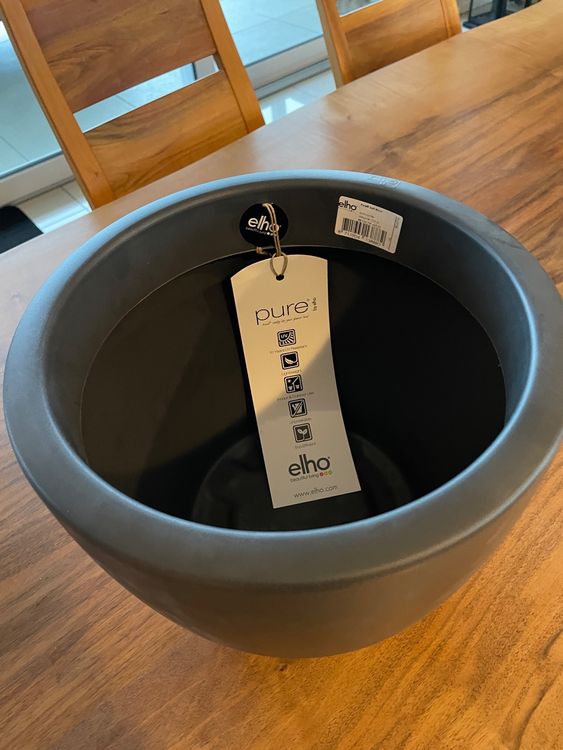 Elho Amiga Rund Blumentopf 30cm - 100% Recycelt, Frostsicher Für Garten & Balkon, Beige