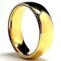 Golden Tungsten (Wolfram) Ring 8 mm