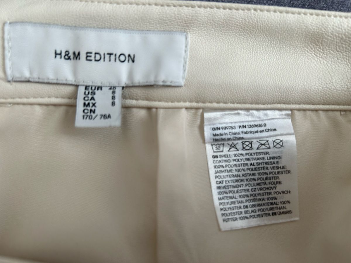 H&M Gonne: Jupe Kunstleder écru, Gr.40 – Usato da Reinach BL venduto da meinstil 4
