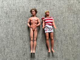 2 Barbie Ken Puppen 1968