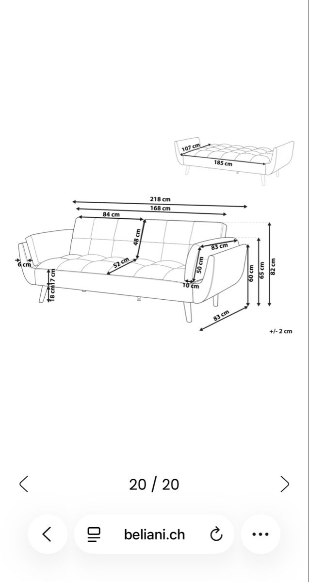 Sofas: Schlafsofa neuwertig – Neuf (Voir description) à Bern par bg10000 1