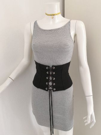 🤩MANGO MINI STRETCH KLEID SCHWARZ-ECRU NEU & D&G P.
