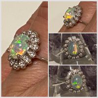 Ring Silber 925 mit Kristall-Opal