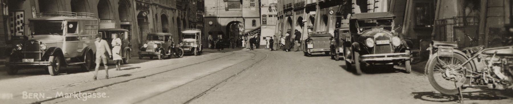 Cartoline postali: AK Bern Marktgasse Oldtimer 1935 – Usato da Kirchberg BE venduto da Mgh