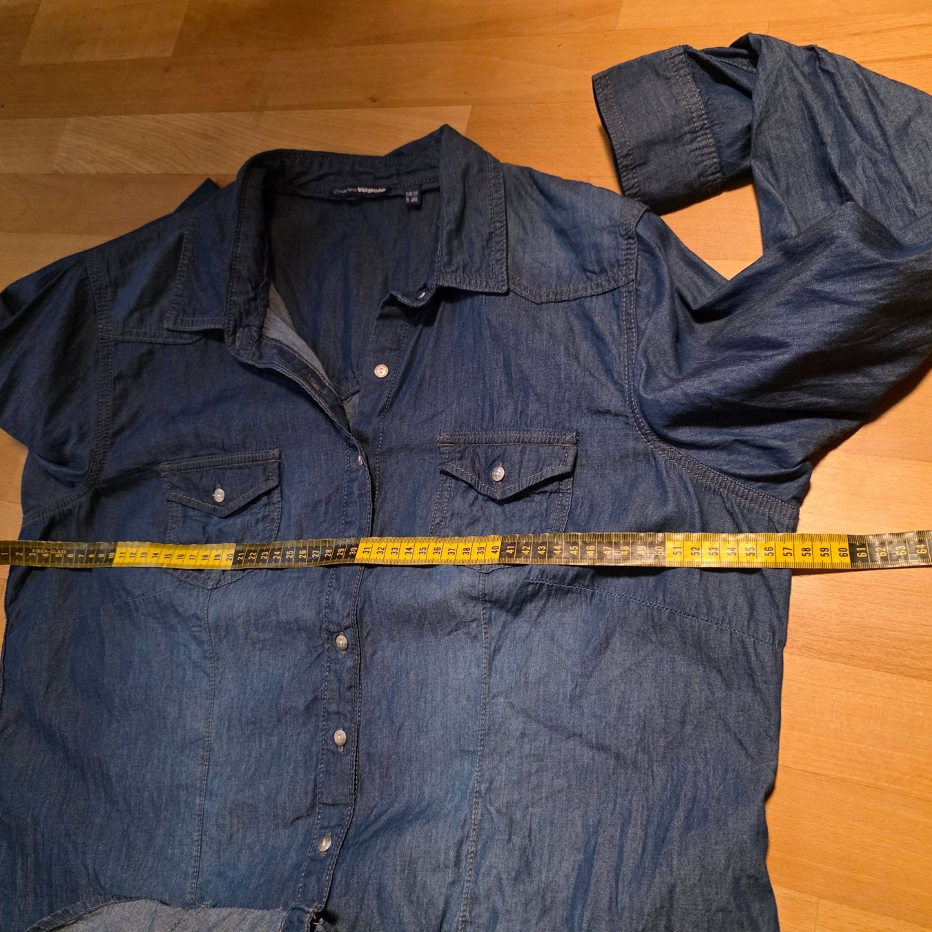 Camicette: Charles Vögele Jeansbluse 100% Baumwolle Gr. 46 – Usato da Wald ZH venduto da CapLux 8