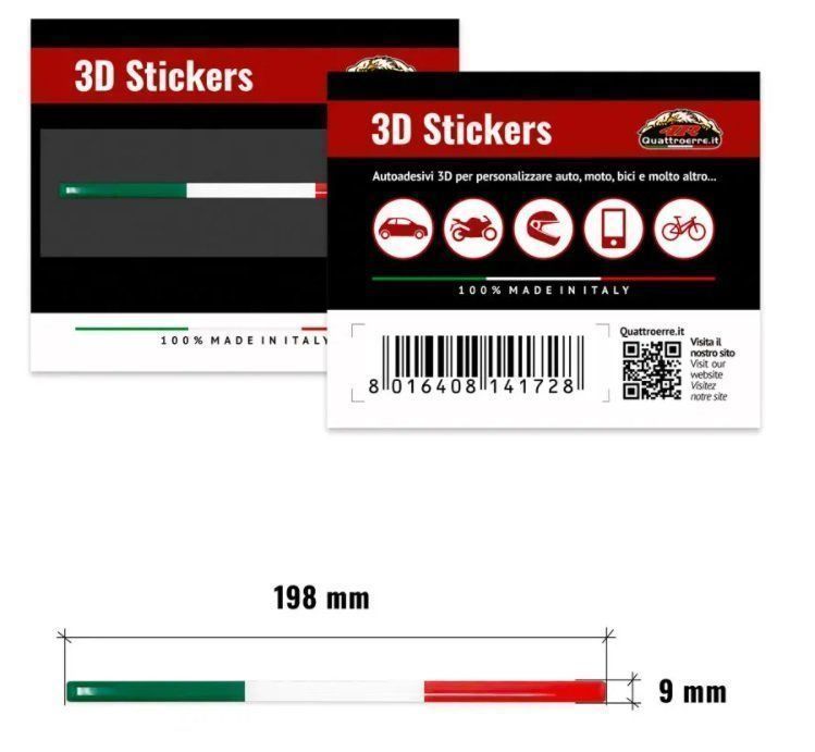 Italia Italien Italy tricolore 3D Aufkleber Sticker 198mm | Kaufen auf ...