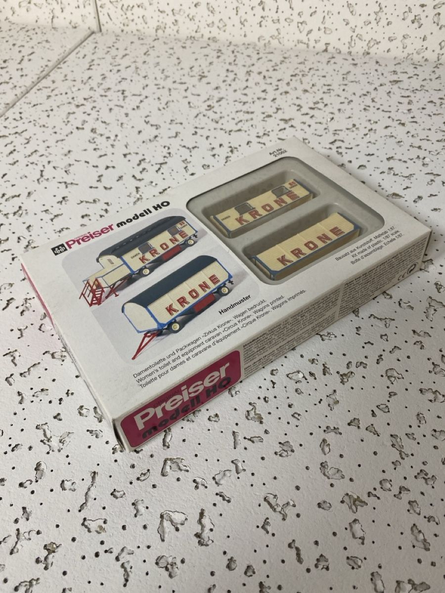 Preiser Art. Nr 21052 Circus Krone Wagen Set Spur H0 (Neu und ...