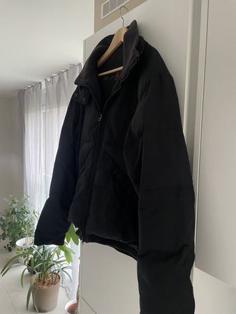 Warme Winterjacke Schwarz Grösse XL