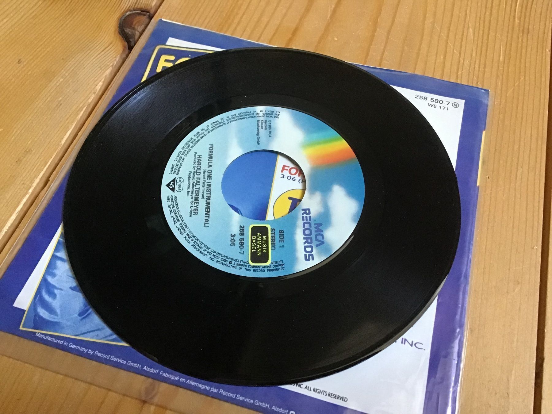 Dischi in vinile: single, Harold Faltermeyer, formula one – Usato da liestal venduto da makai05 3