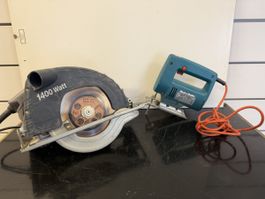 Lot de 2 scies: circulaires et sauteuse, bon état