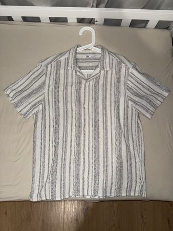 Chemise Zara blanc et gris XL