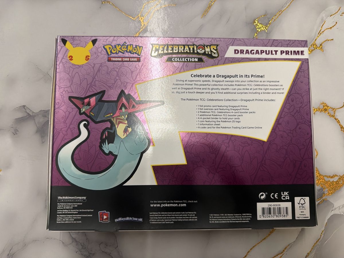 Pokémon Sammelbilder & Trading cards: Pokemon Celebrations Dragapult Prime Collection – Neu (gemäss Beschreibung) aus Massagno von pokecoach 2