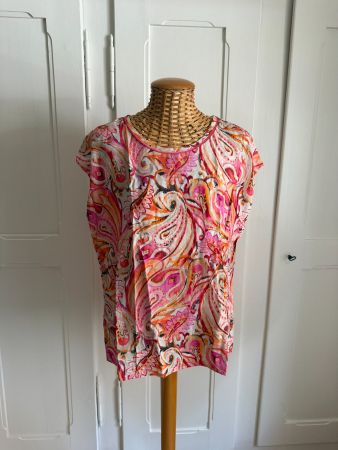 JUST WHITE - Blusenshirt bunt gemustert 42