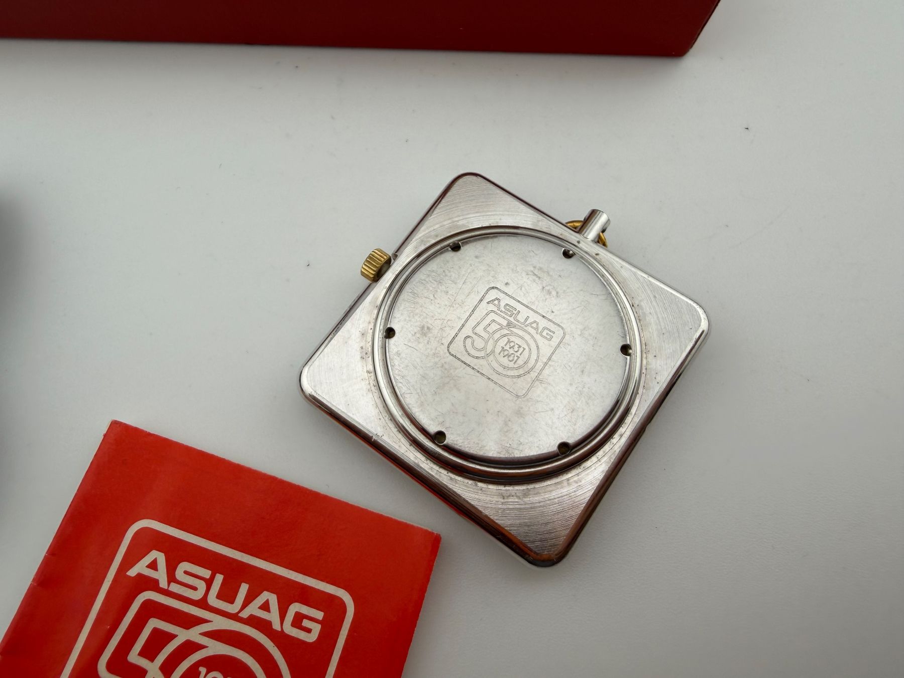 Orologi: ASUAG 50 porte clef montre avec réveil – Difettoso da Biel/Bienne venduto da MrP_WatchesBiel 2