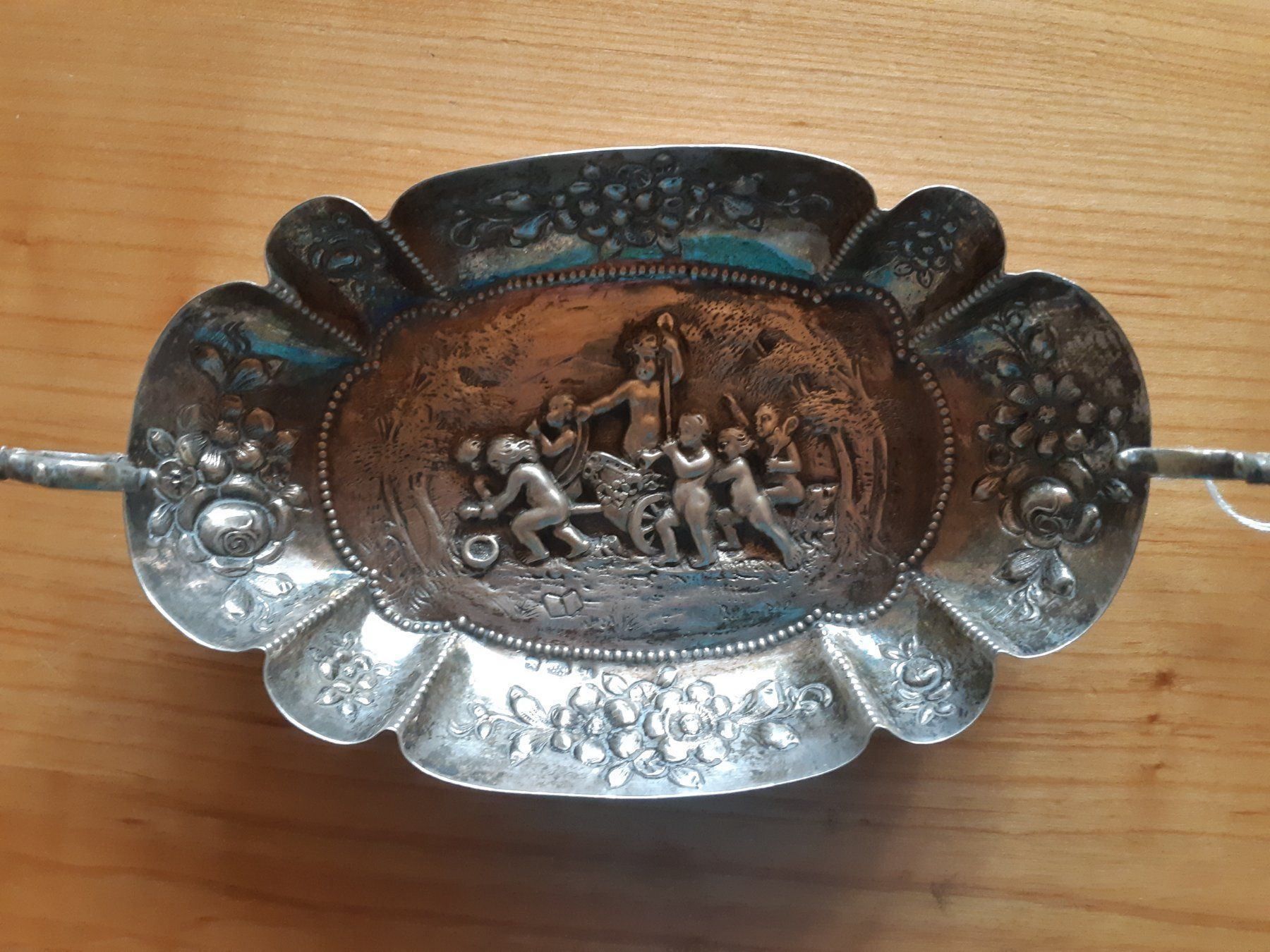 Servierplatten: Silber Weinprobierschale um 1900 – Gebraucht aus Grindelwald von carro5