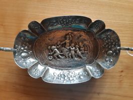 Silber Weinprobierschale um 1900