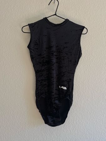 Justaucorps de gym noir en velours - Taille xs