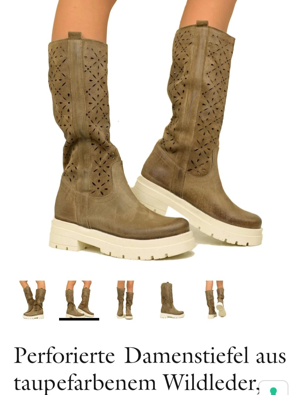 Scarpe da uomo: Perforierte Stiefel taupe Gr. 36 – Nuovo (secondo la descrizione) da Zürich venduto da stefanella 4