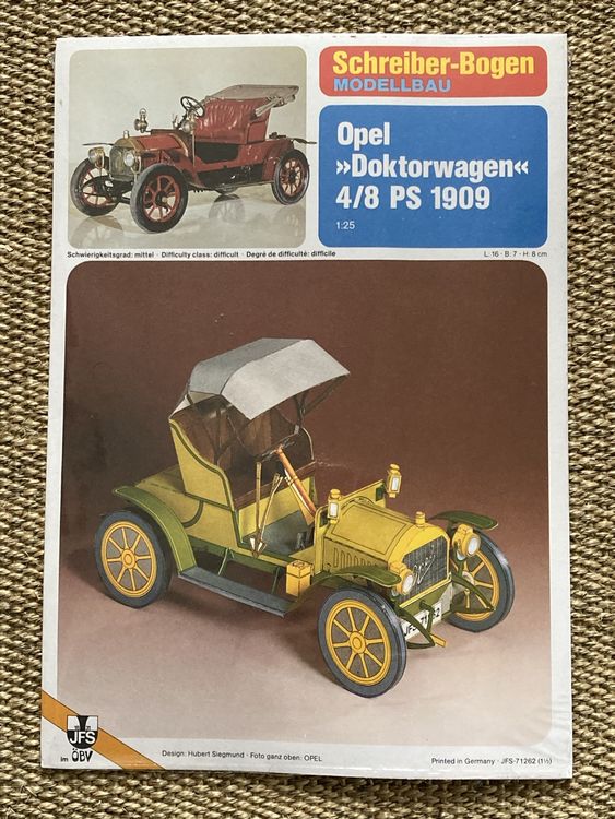 Schreiber Bogen Modellbau Karton Auto VW Käfer Benz Opel (Neu und ...