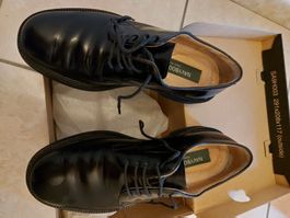 Navyboot leather office casual black lace up shoes 40