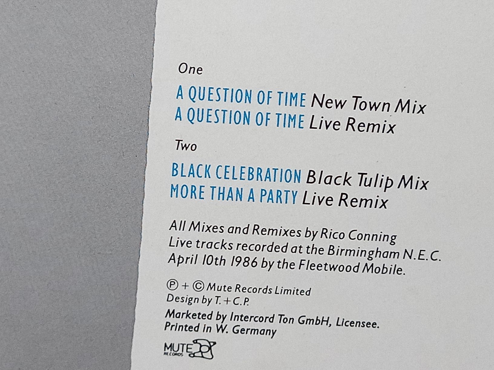 Dischi in vinile: Depeche Mode" A Question Of Time" Maxi-Single Live Remix – Usato da basel venduto da markusb07 2