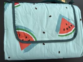 DEKOR Picknickdecke XXL mit Wassermelonenmuster 200x200 cm n
