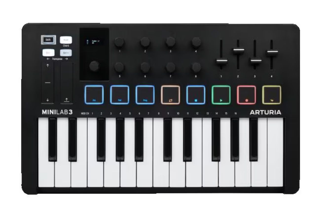 Arturia Strumenti musicali: Arturia MiniLab 3 Schwarz MIDI Keyboard Controller – Usato da Winterthur venduto da Flyer16 4