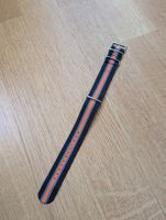 22mm NATO Watch Strap - Striped Black Orange Like New