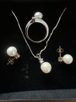 Schönes Perlen Schmuckset aus 925 Silber