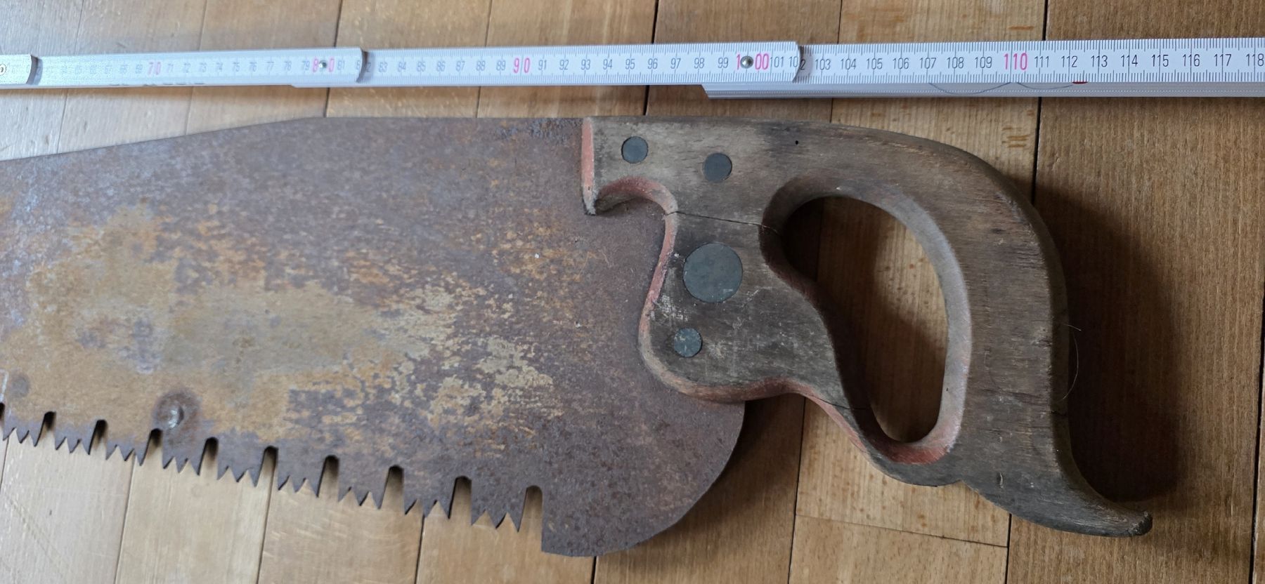 Seghe: Antike Schrotsäge / Stocksäge, ca. 1920, rustikal – Usato da Madetswil venduto da rolfmartin 2