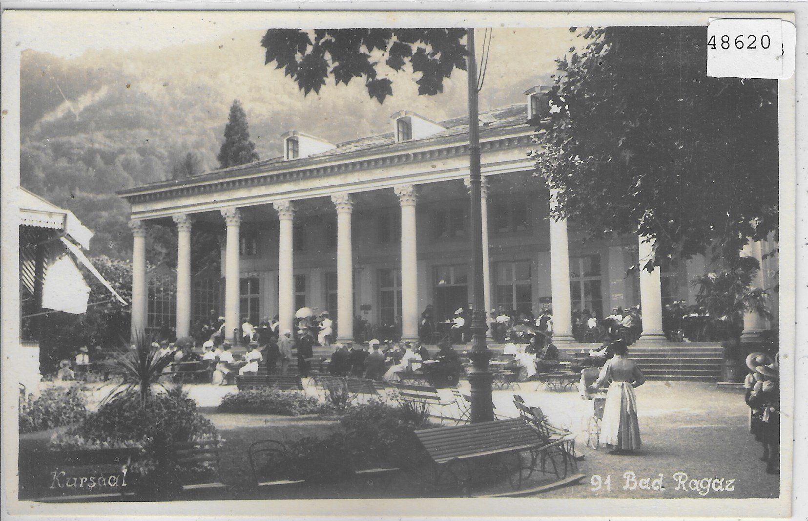 Ansichtskarten: Bad Ragaz - Kursaal - animee – Gebraucht aus Ettingen von Kartenplanet