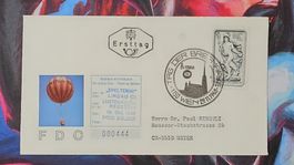 CL35 Enveloppe + Timbre Autriche 1968 Theme Ballon