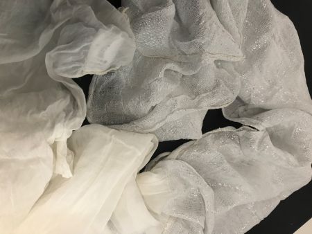 Foulard Silber/Weiss