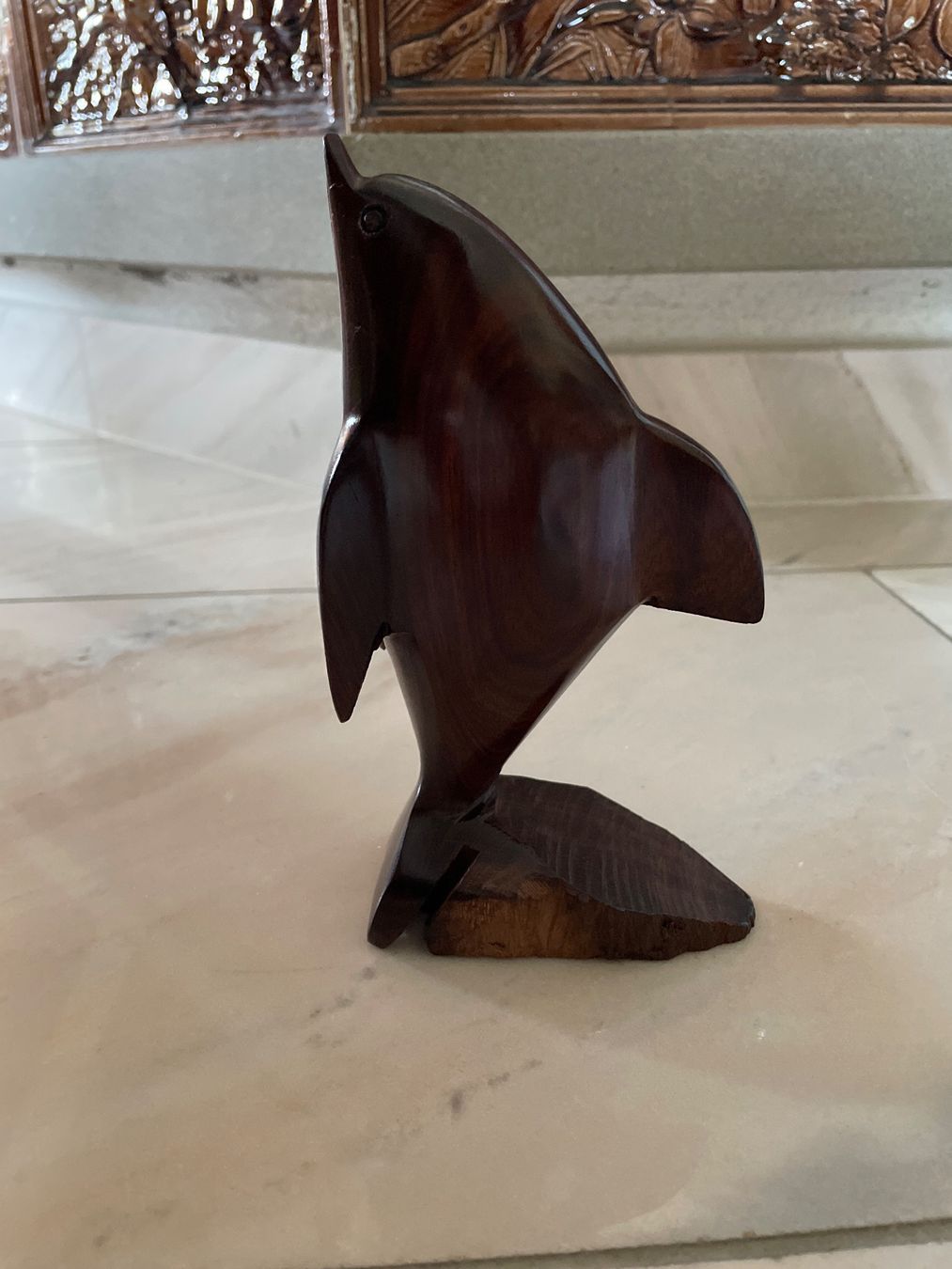 Skulpturen & Statuen: Holzfigur geschnitzt, Delfin – Gebraucht aus Neuheim von discovery27 2