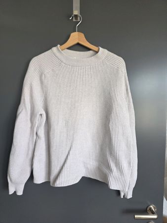 Pullover Pull&Bear gerippt hellgrau Grösse M gebraucht