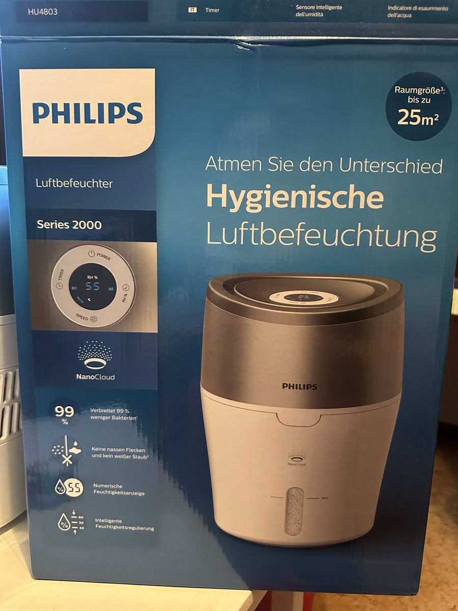 Philips Luftbefeuchter: Philips Luftbefeuchter Series 2000 HU4803 Weiss/Grau – Gebraucht aus Geroldswil von MD1704 1