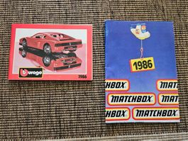 Catalogues Burago et Matchbox 1986, collector, vintage