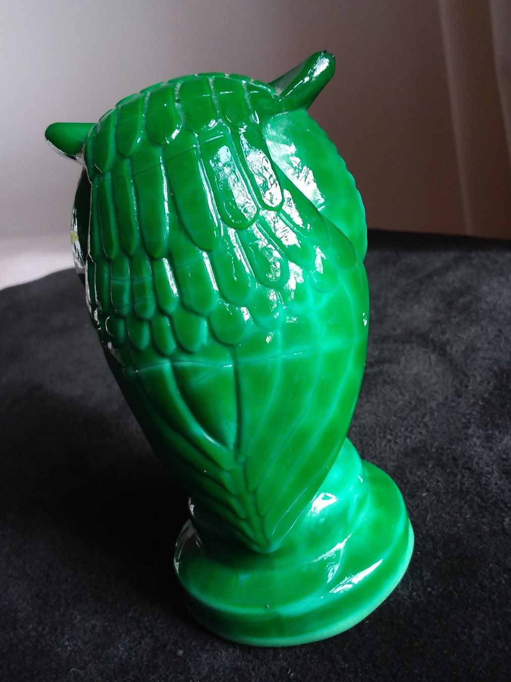 Figuren: Wunderschöne Malachit Glas Eule Tschechien – Gebraucht aus Zürich von Aleick 3