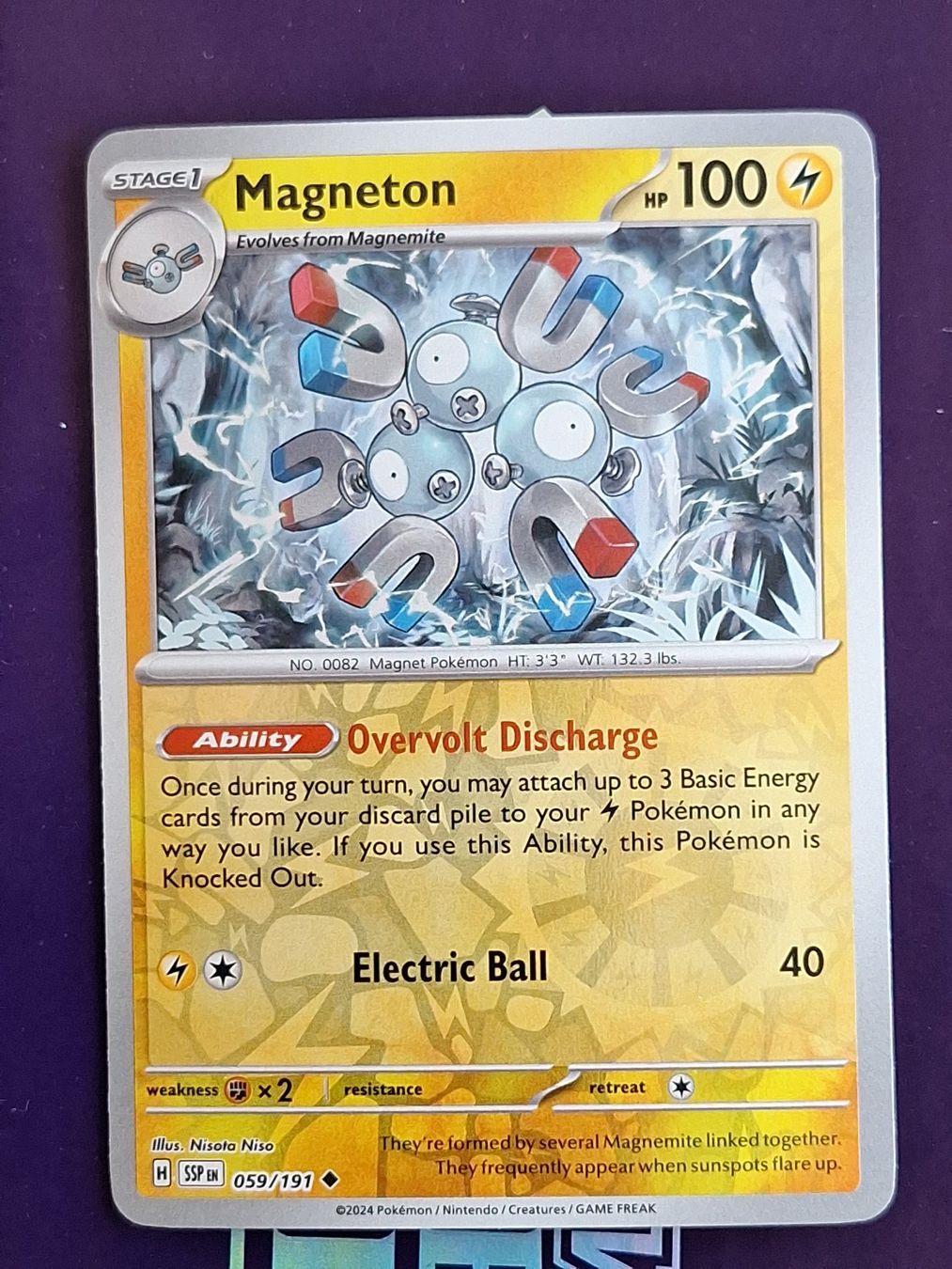 Pokémon Sammelbilder & Trading cards: Magneton - Reverse Holo - Pokemon Surging Sparks – Gebraucht aus Altstätten SG von GGsGameshop