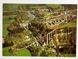 Postkarte Luftaufnahme Sitterbrücken bei St. Gallen